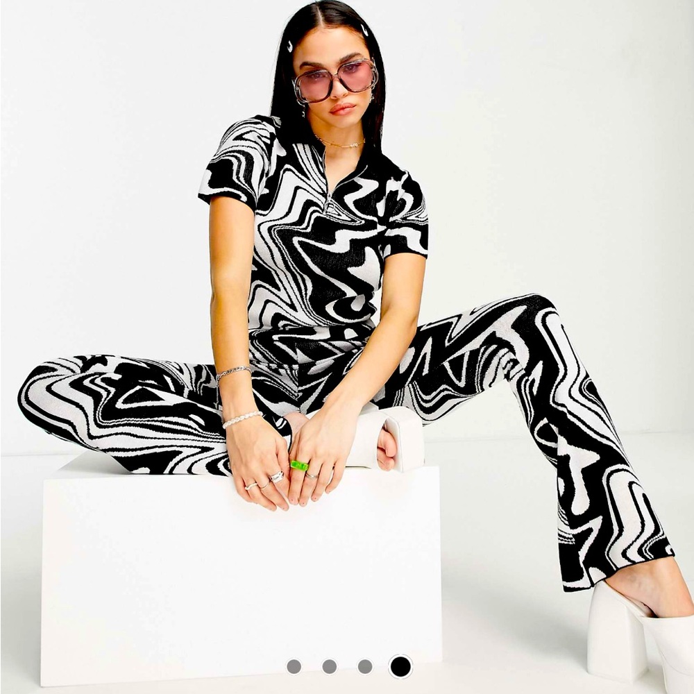 ASOS knit flared pant set
